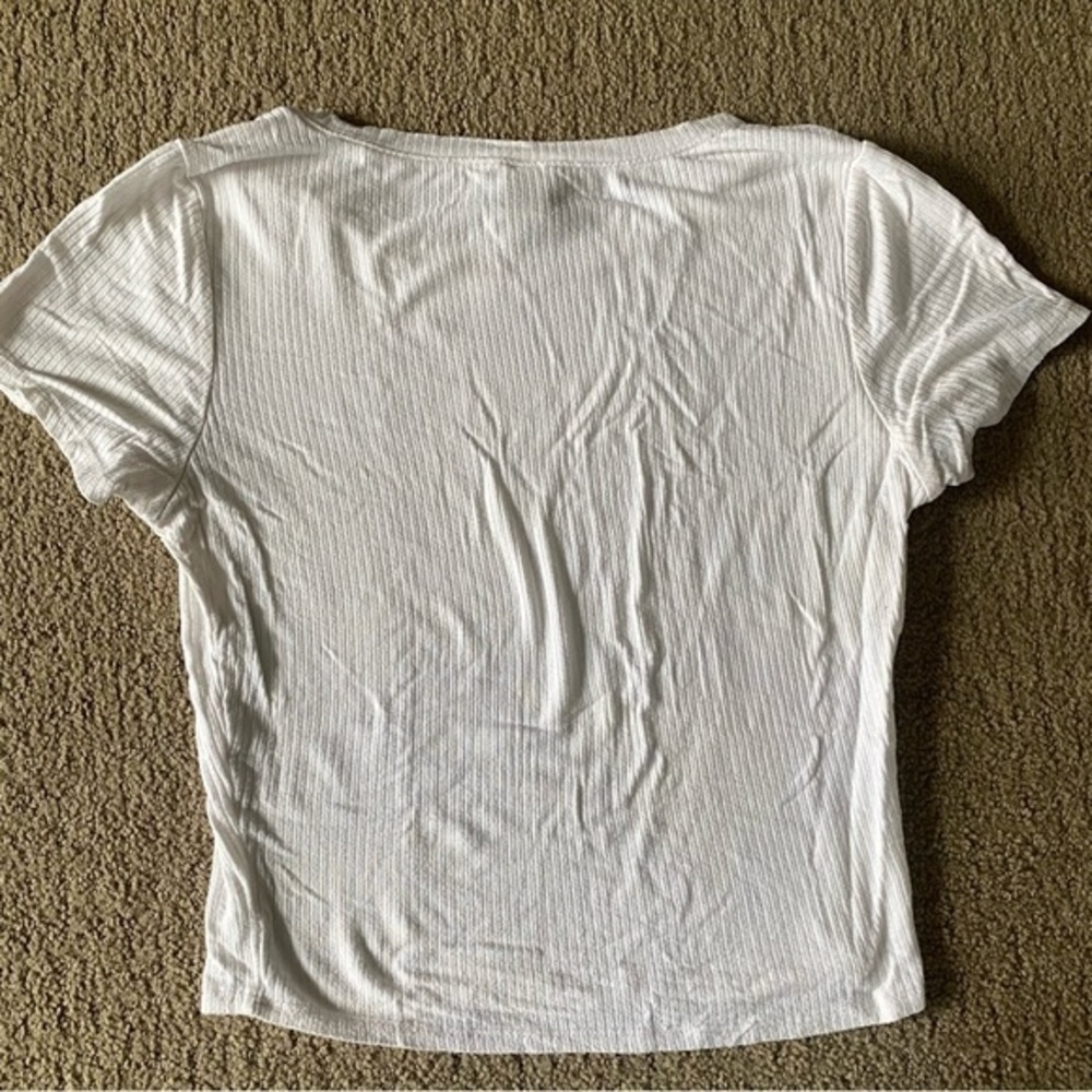 White Cropped Tee - Picture 3 of 7